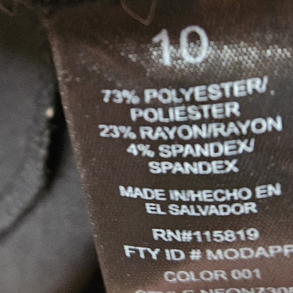 Nicole Miller New York Solid Black Work Pant Size 10 - Picture 4 of 8